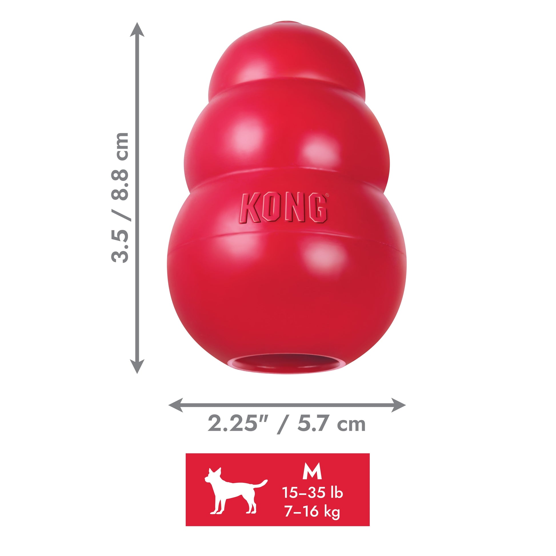 Classic Rubber Dog Toy for Average Chewers - Dogs between 15-35 Lbs