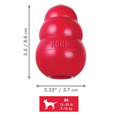 Classic Rubber Dog Toy for Average Chewers - Dogs between 15-35 Lbs