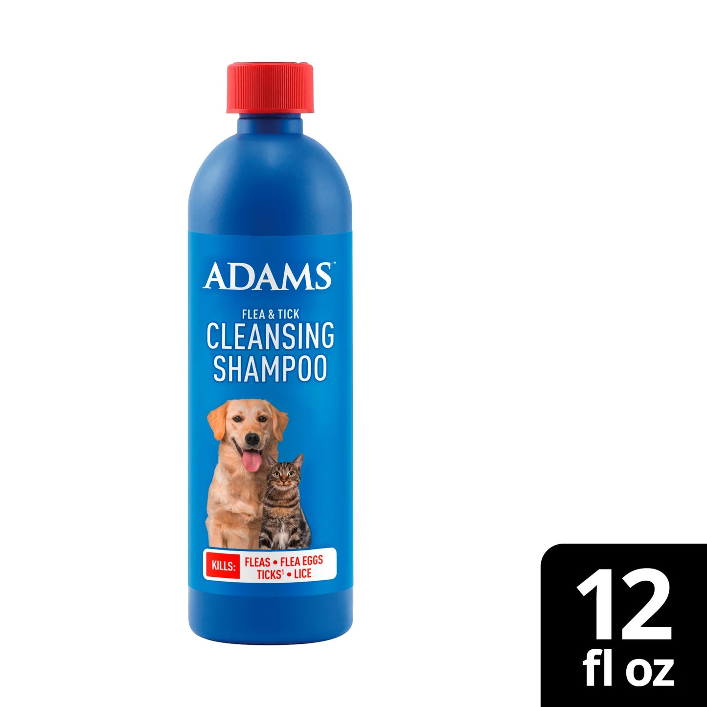 Flea & Tick Cleansing Shampoo for Dogs, Cats, Puppies & Kittens - 12 Fl Oz
