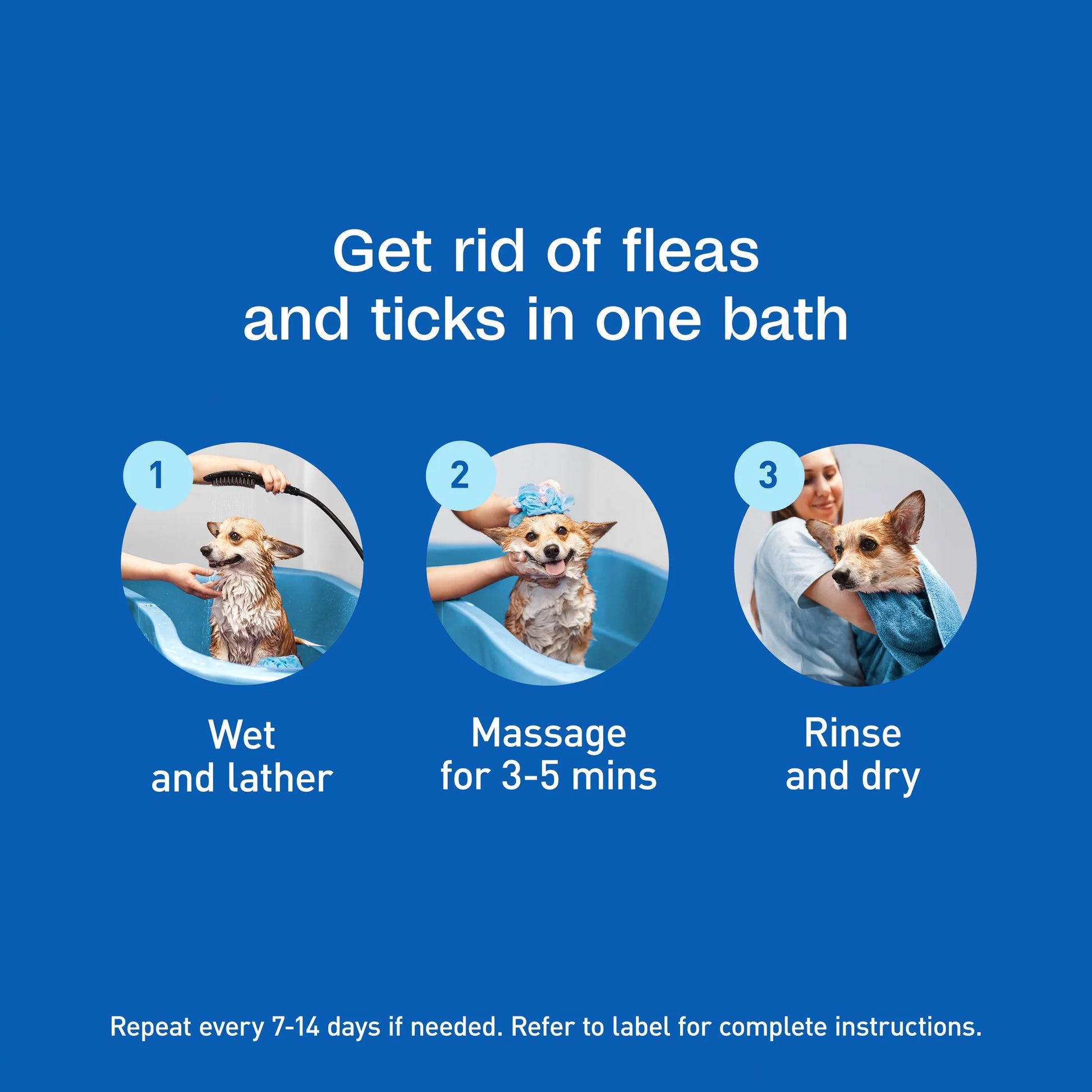 Flea & Tick Cleansing Shampoo for Dogs, Cats, Puppies & Kittens - 12 Fl Oz
