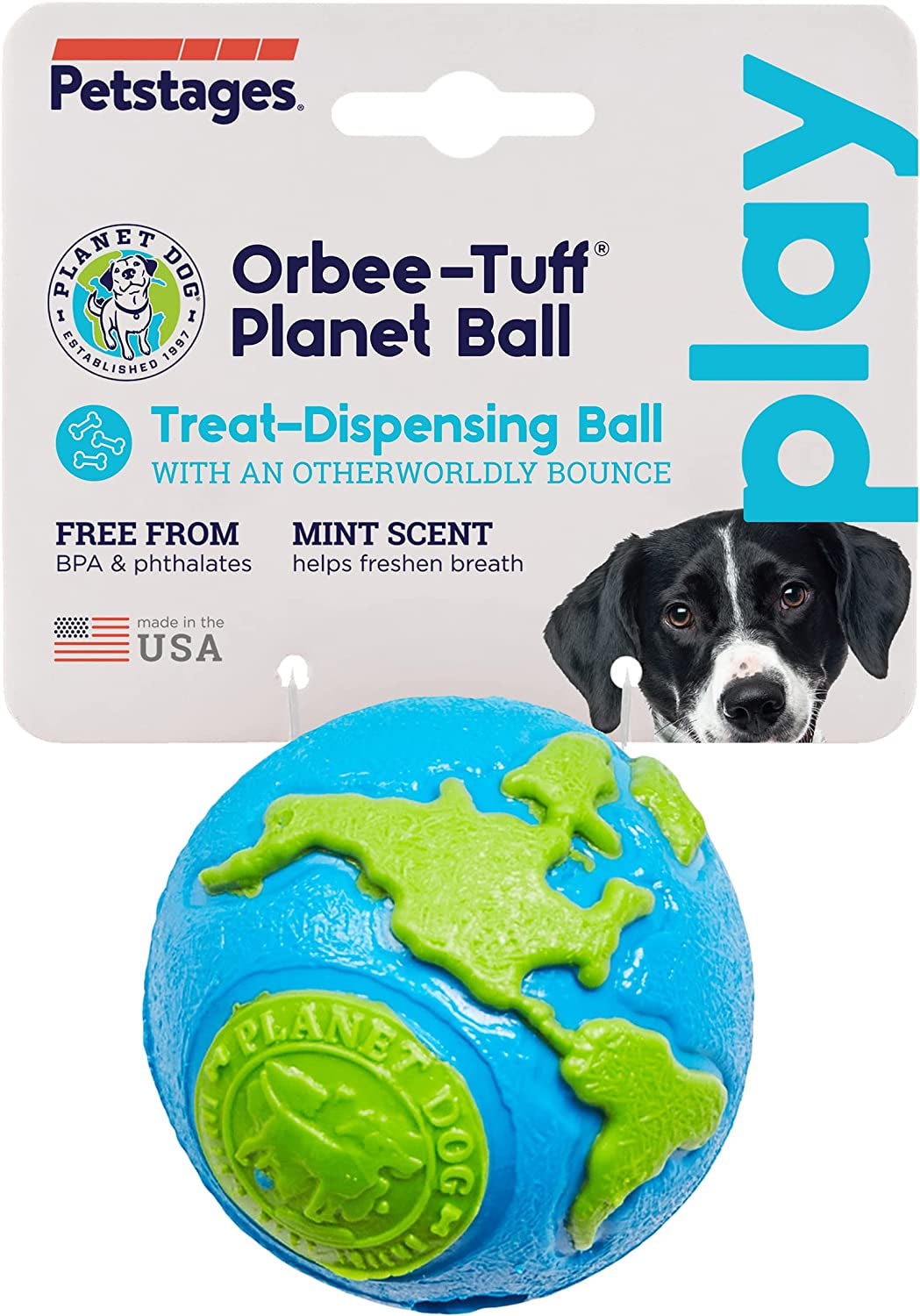 Tuff Planet Ball Treat-Dispensing Dog Toy, Medium
