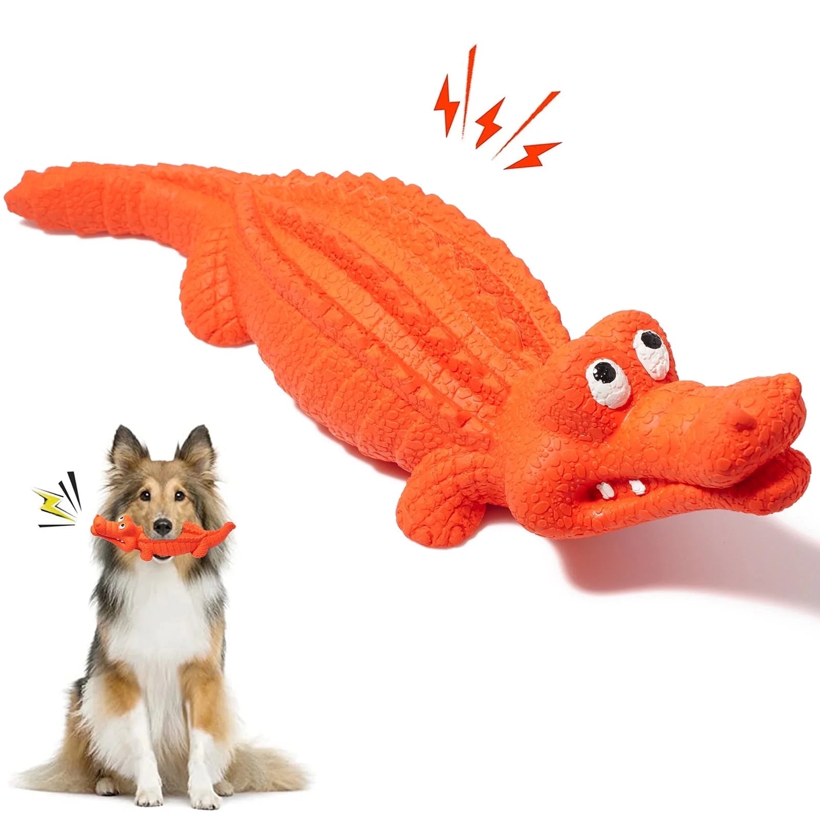 Chew Crocodile Toy - Teeth Cleaning for Medium, Large Dogs