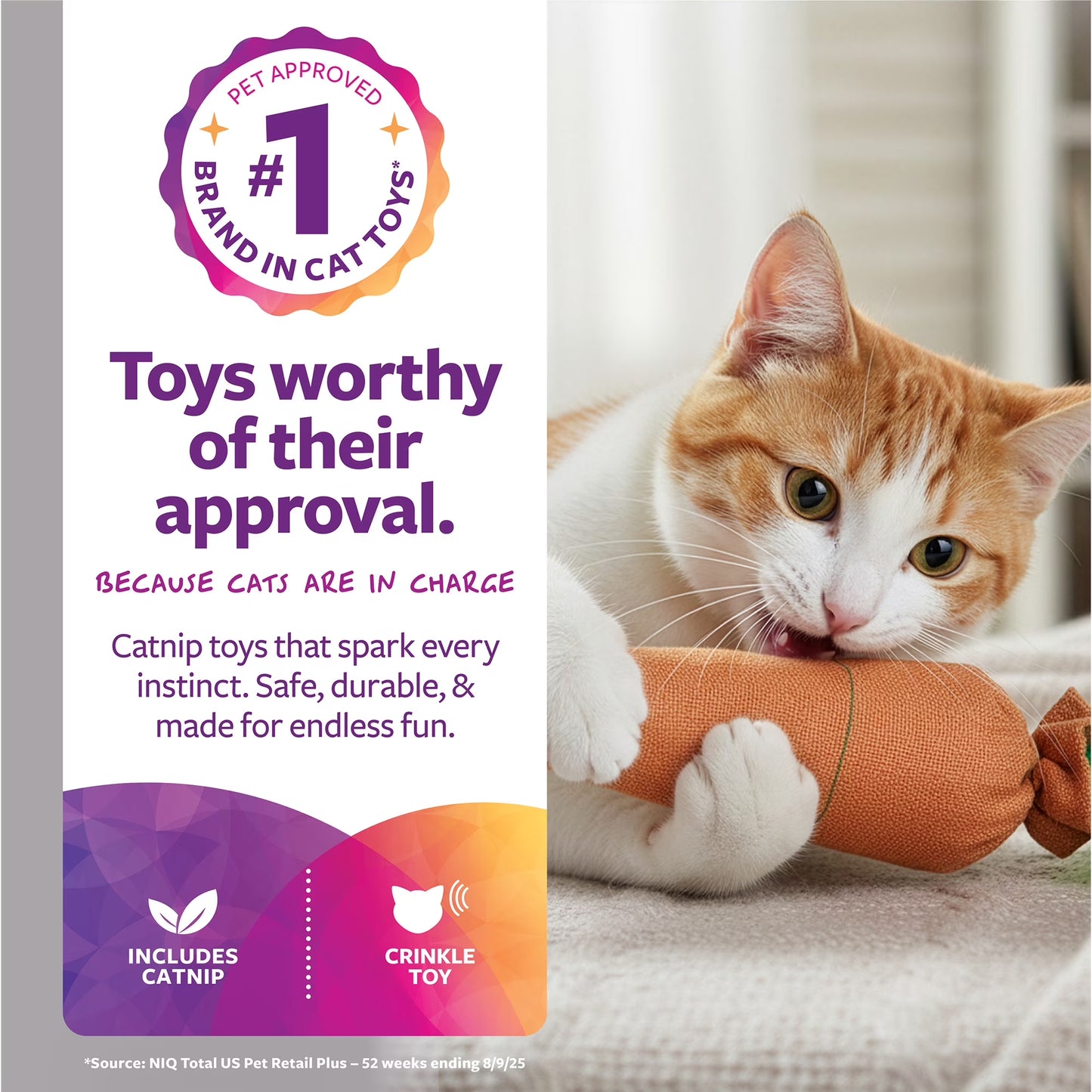 Carrot Kicker Plush Catnip Cat Toy