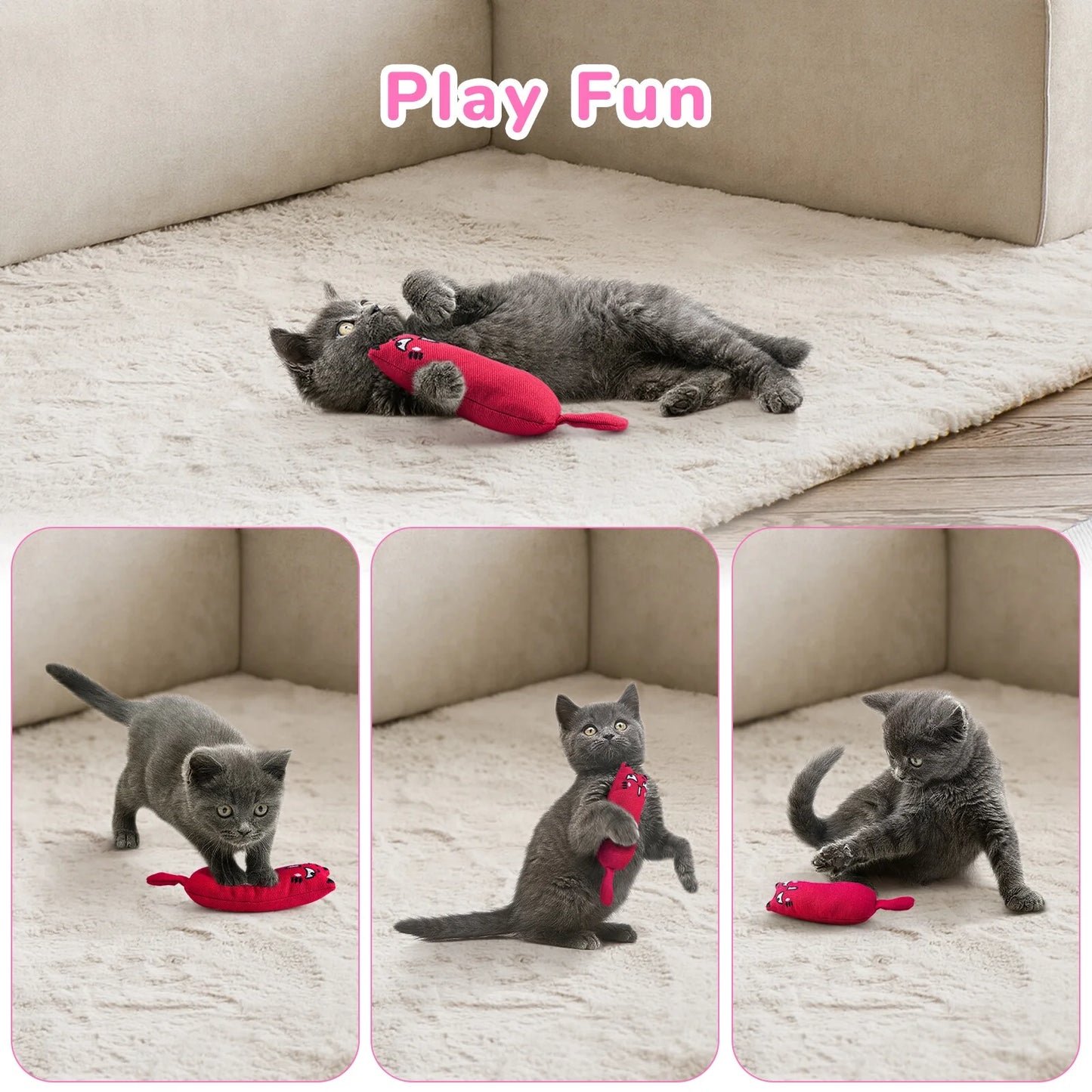 5PC Chew Toys with Catnip 
