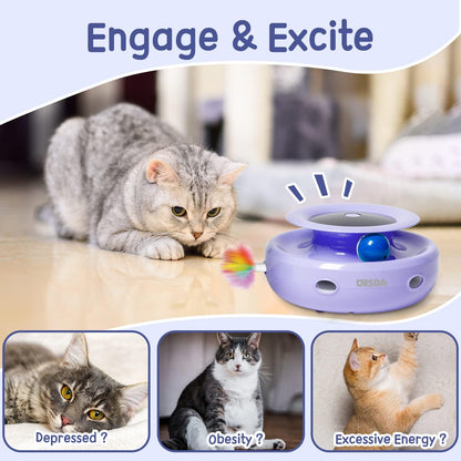 2-In-1 Interactive Cat Toy for Indoor Cats