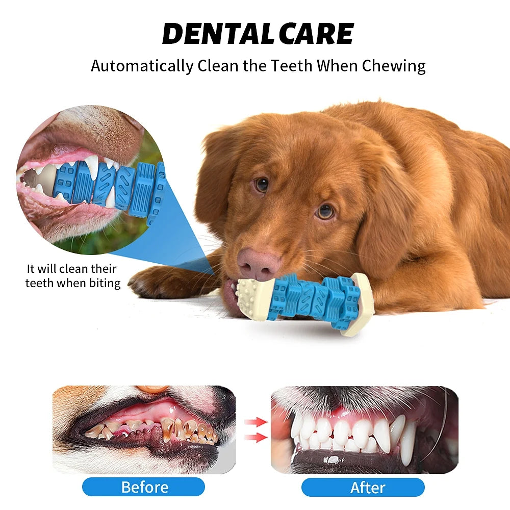 Interactive Dog Enrichment Toy for Aggressive Chewers - Blue