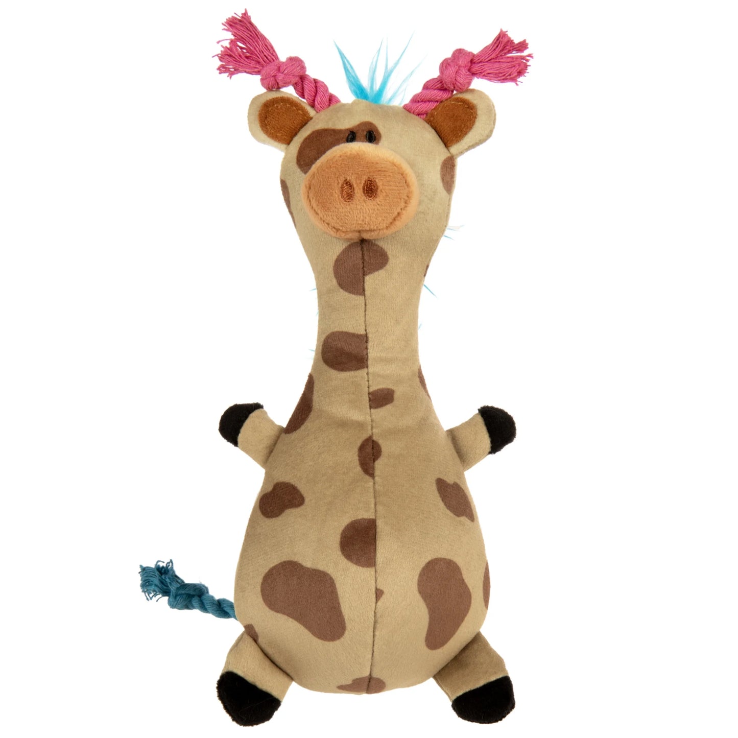 Tough 'N Fun Long Neck Giraffe Squeaky  Dog Toy