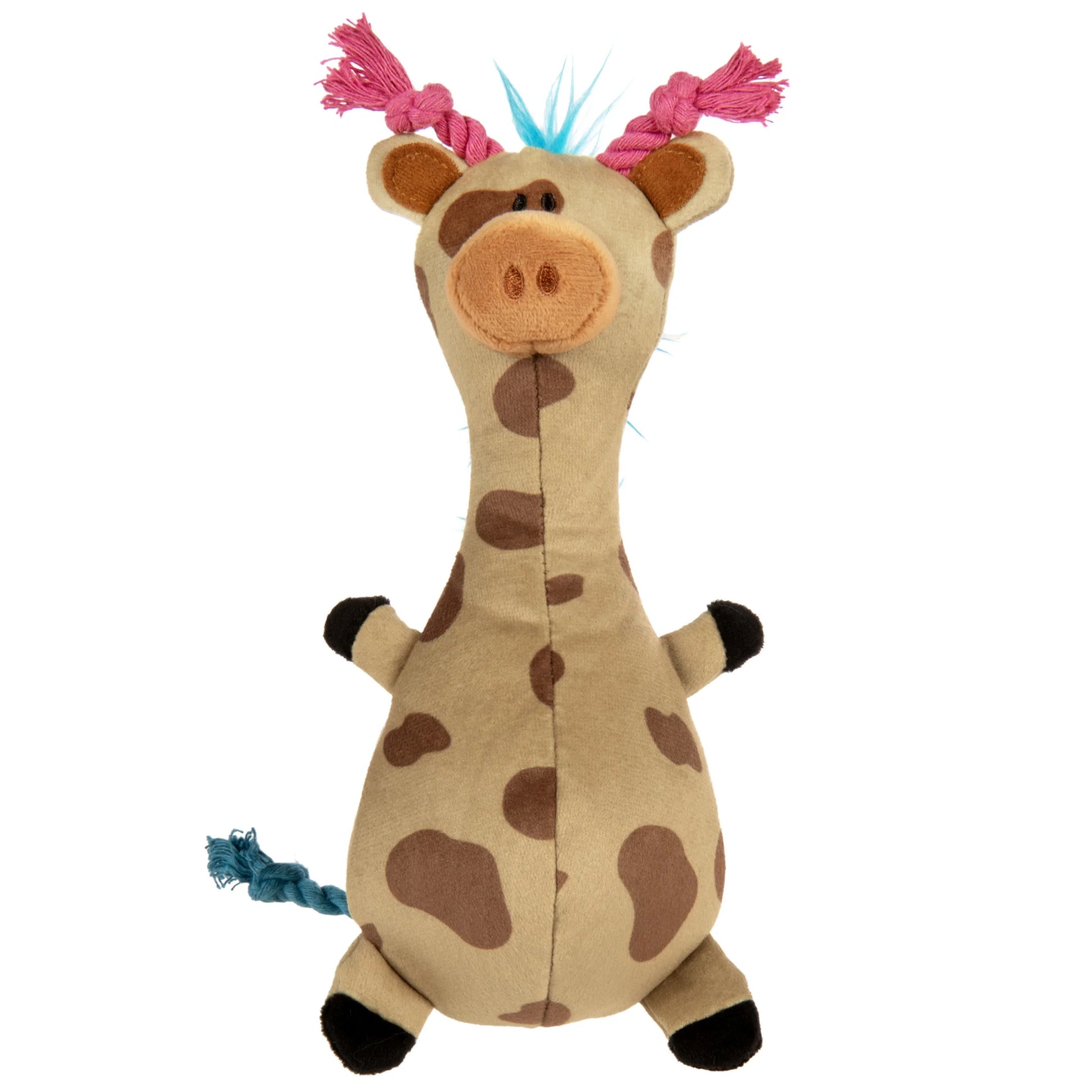 Tough 'N Fun Long Neck Giraffe Squeaky  Dog Toy
