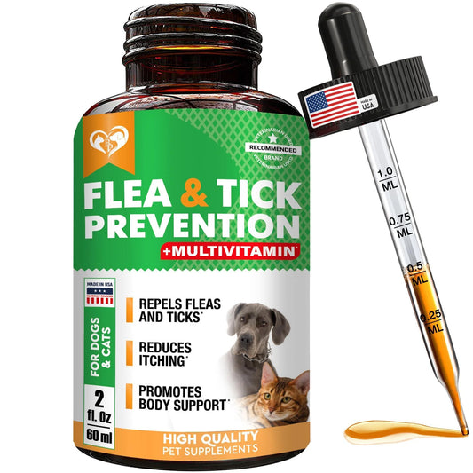 Oral Flea & Tick Prevention for Dogs and Cats - Natural Flea Control  & Treatment for Small and Large Dogs 