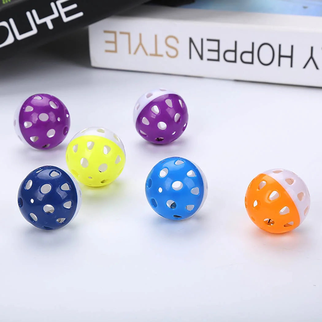 6PCS Cat Toy Bell Ball 