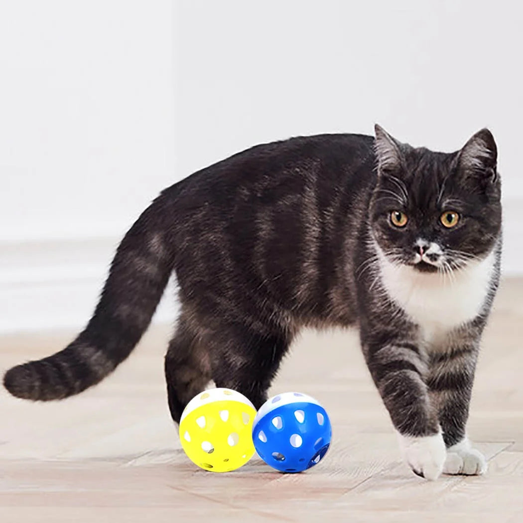 6PCS Cat Toy Bell Ball 