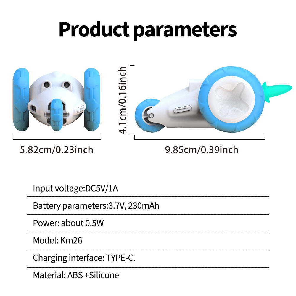 Kitten Interactive Electronic Moving Toy Mouse - Rechargeable Blue/White
