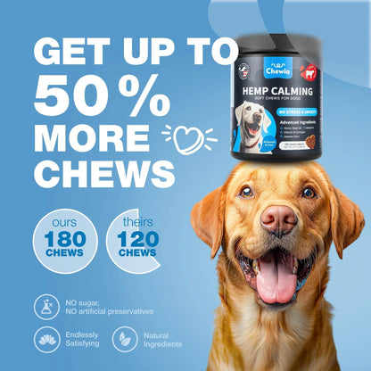 Hemp Calming Chews for Dogs - Anxiety Relief 