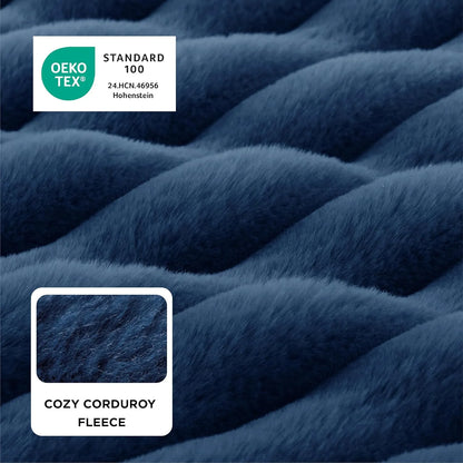 Orthopedic, Waterproof Memory Foam XL Pet Bed with Washable Removable Corduroy Cover, Blue