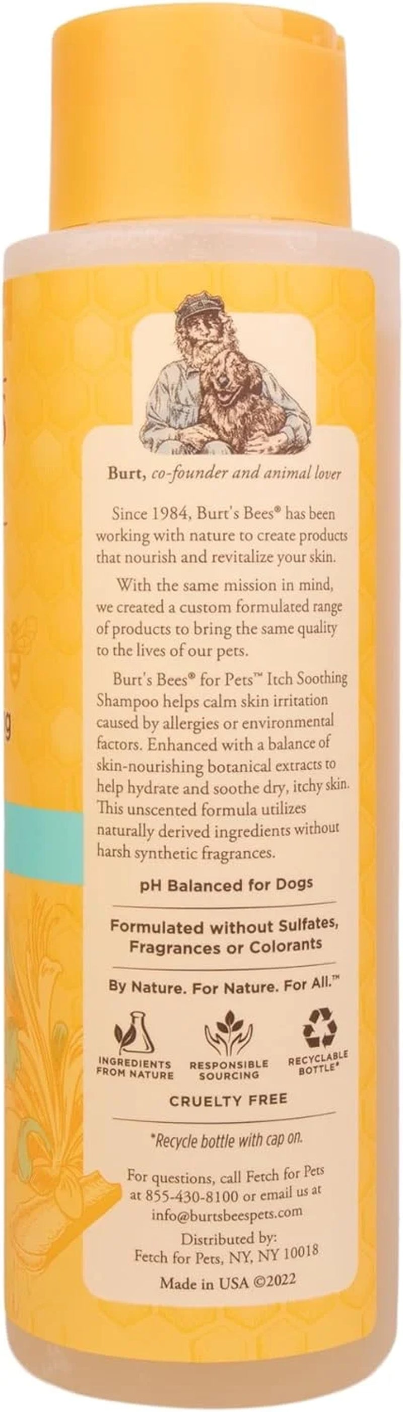 Burt’s Bees Dog Itch Soothing Shampoo, Honeysuckle Scent - 16 Ounces