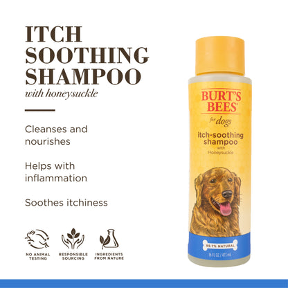 Burt’s Bees Dog Itch Soothing Shampoo, Honeysuckle Scent - 16 Ounces