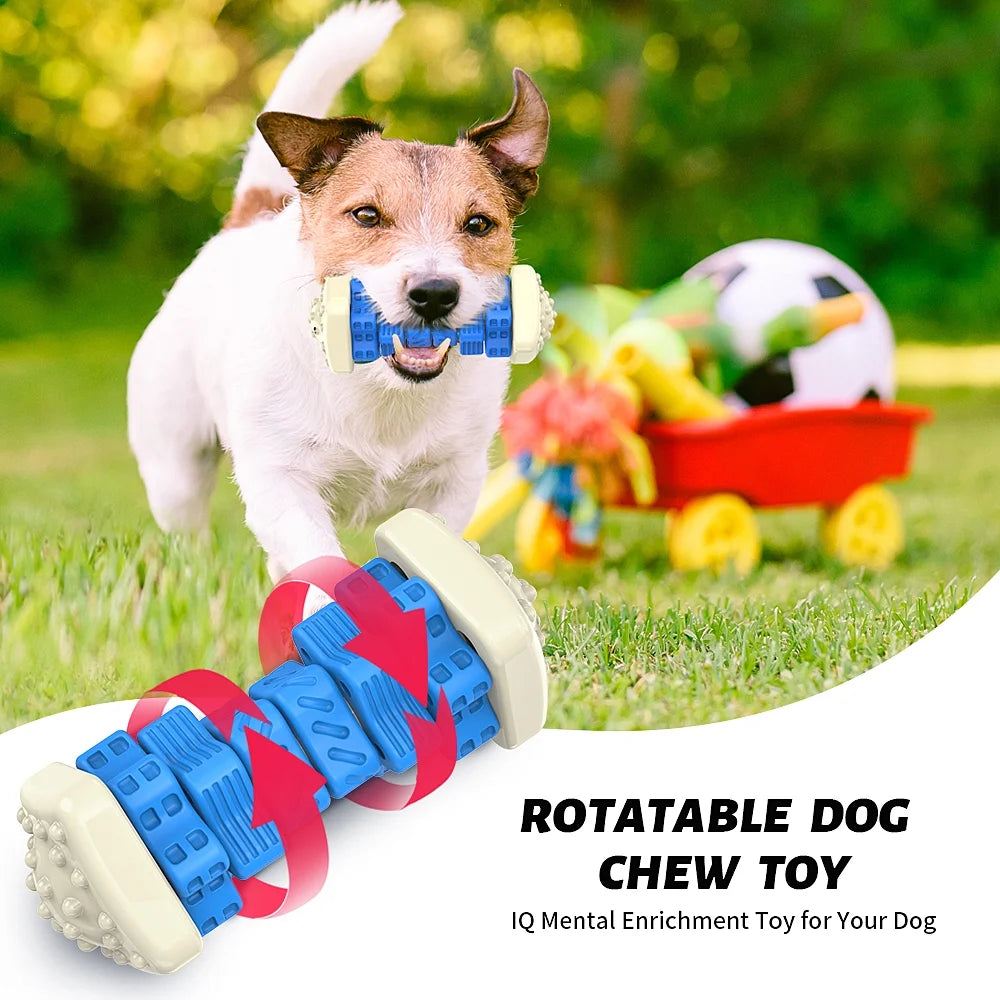 Interactive Dog Enrichment Toy for Aggressive Chewers - Blue