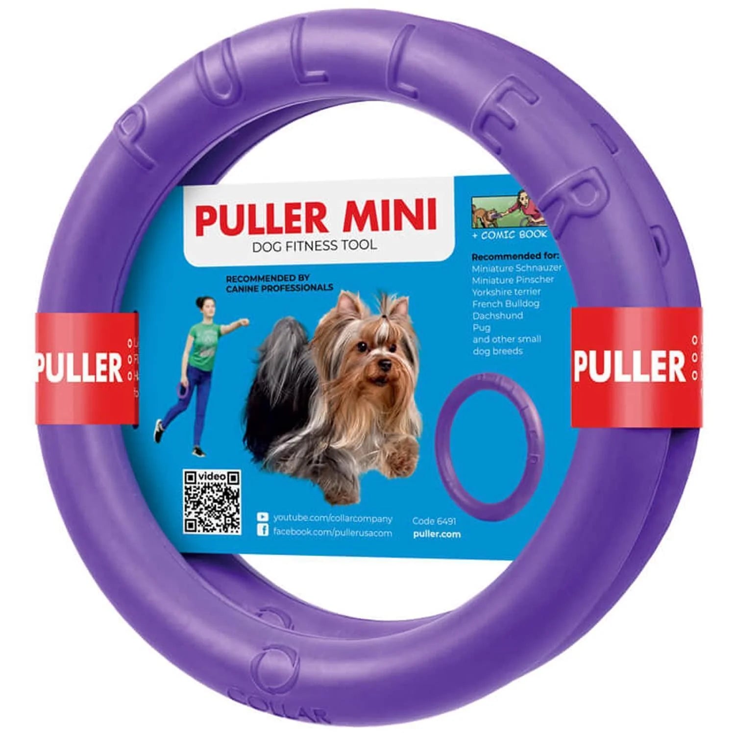 Outdoor Ring Toys - 2 Rings for Small Dogs Purple