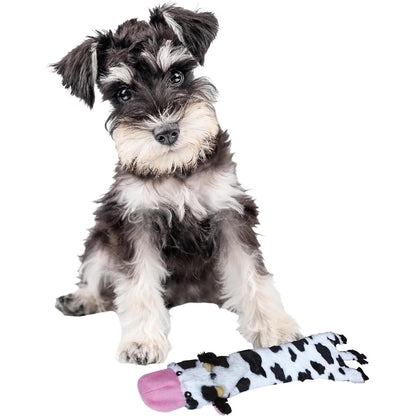 Skinneeez Crinkle Cow Dog Toy
