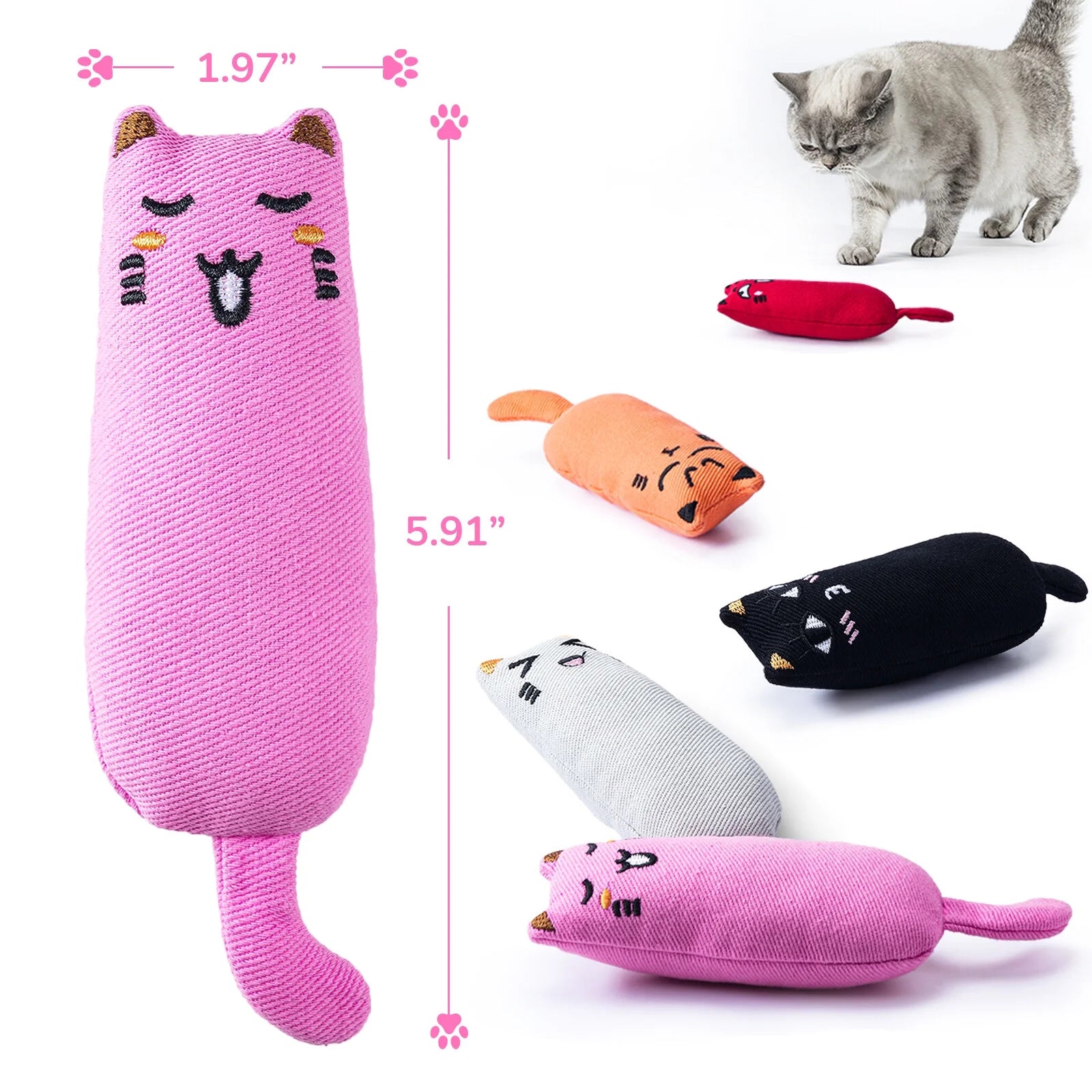 5PC Chew Toys with Catnip 