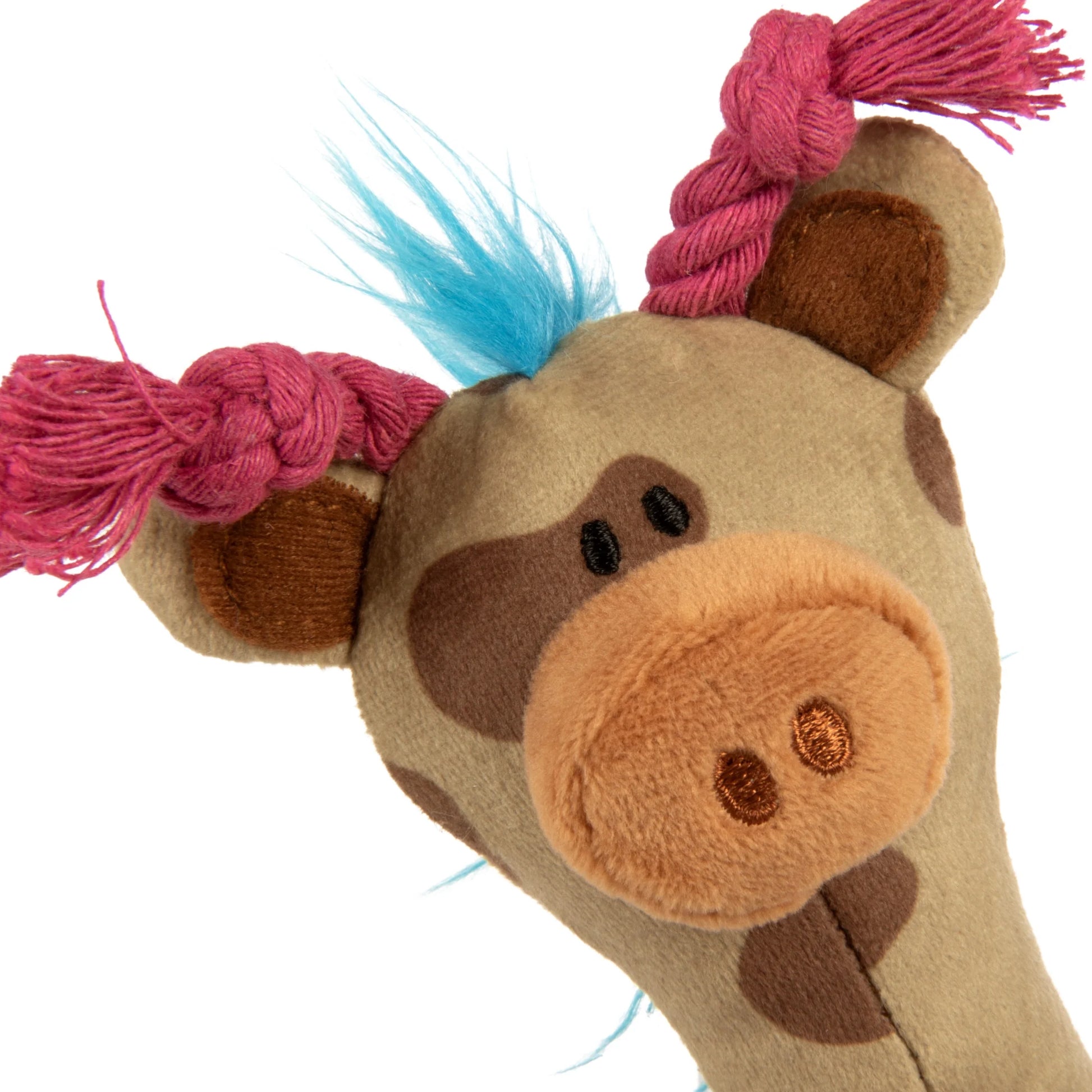 Tough 'N Fun Long Neck Giraffe Squeaky  Dog Toy