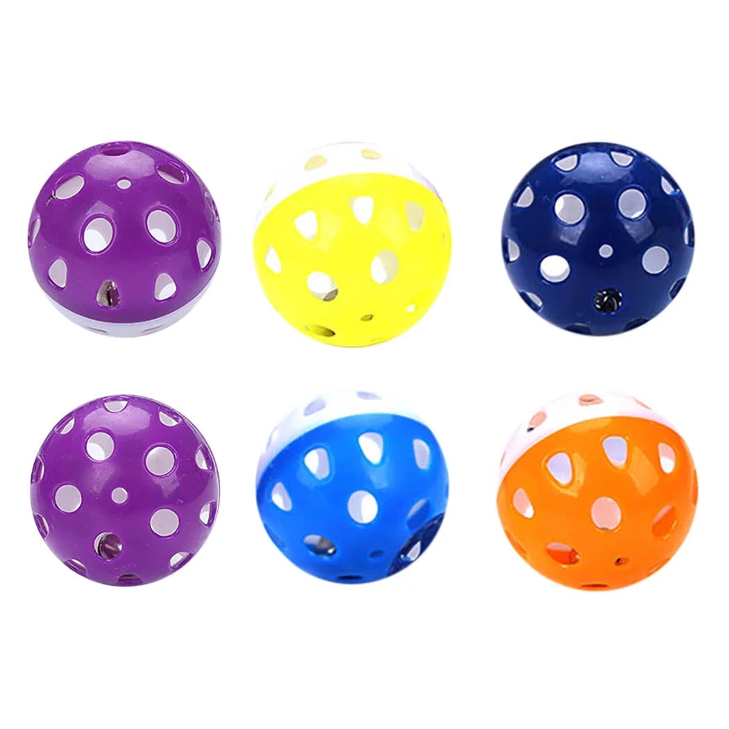 6PCS Cat Toy Bell Ball 