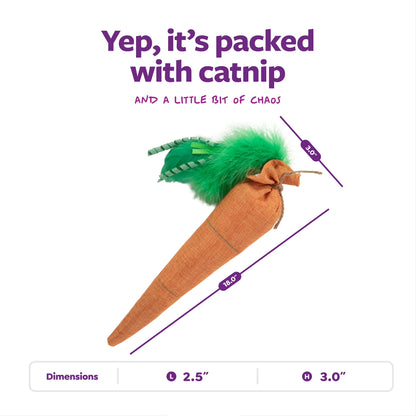 Carrot Kicker Plush Catnip Cat Toy