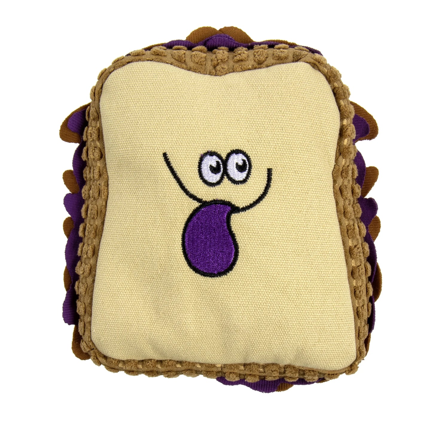 PB&J Squeaky Plush Chew Guard Dog Toy