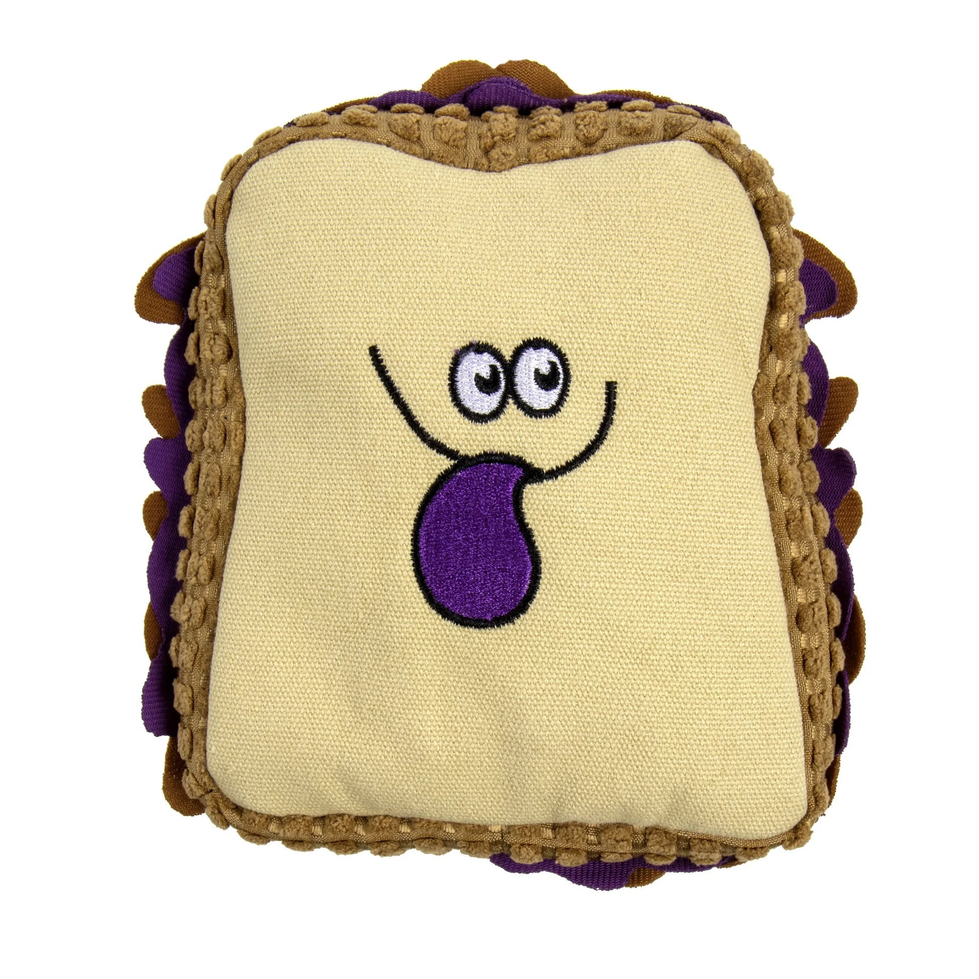 PB&J Squeaky Plush Chew Guard Dog Toy
