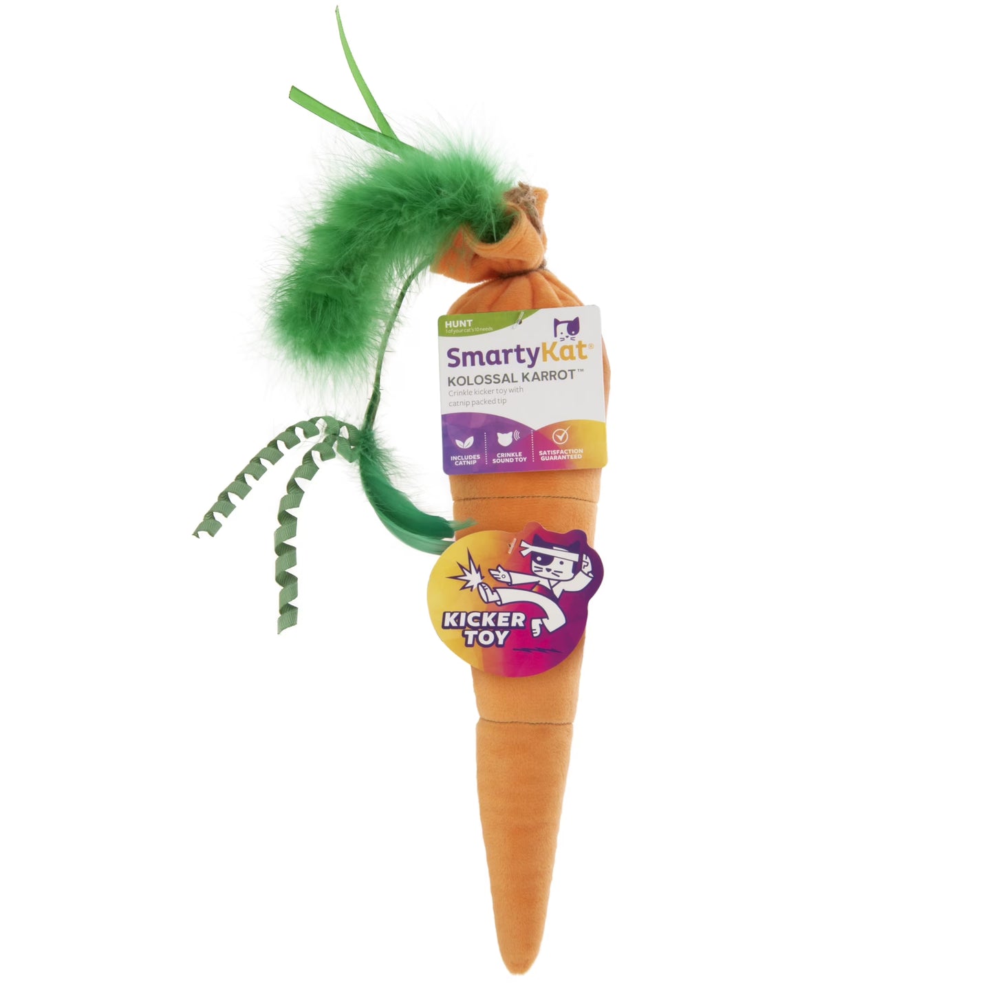 Carrot Kicker Plush Catnip Cat Toy