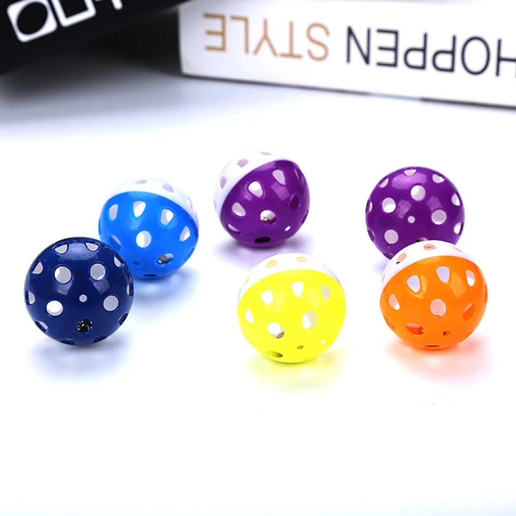 6PCS Cat Toy Bell Ball 