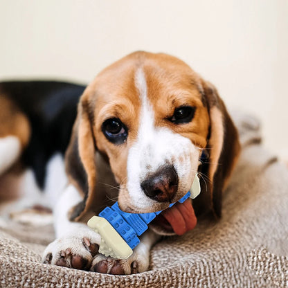 Interactive Dog Enrichment Toy for Aggressive Chewers - Blue
