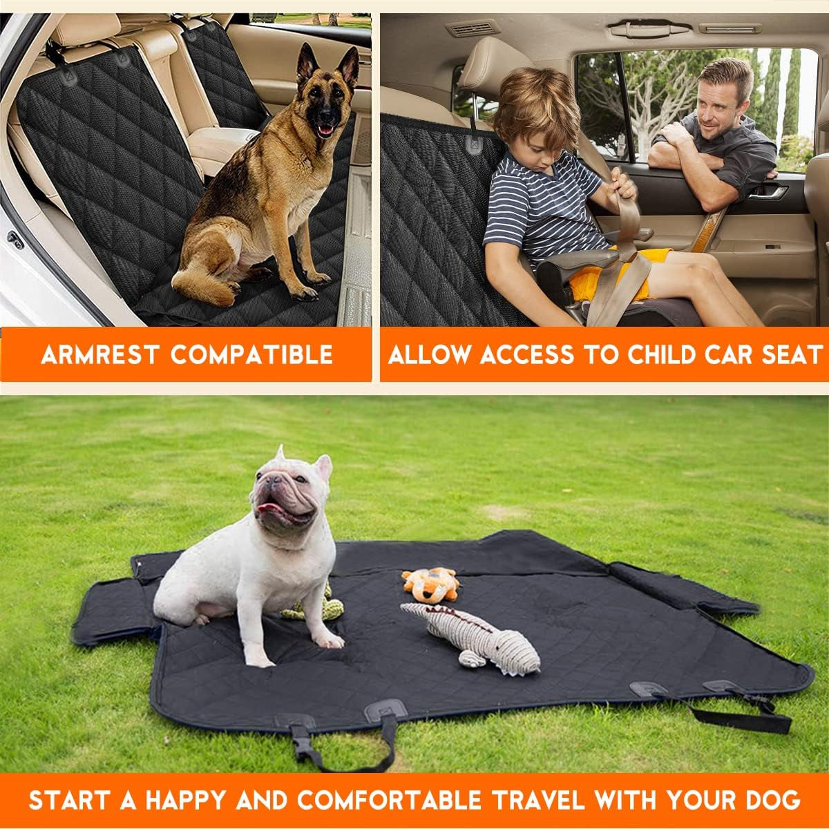 Dog Car Seat Cover - Waterproof Bench Car Seat Cover