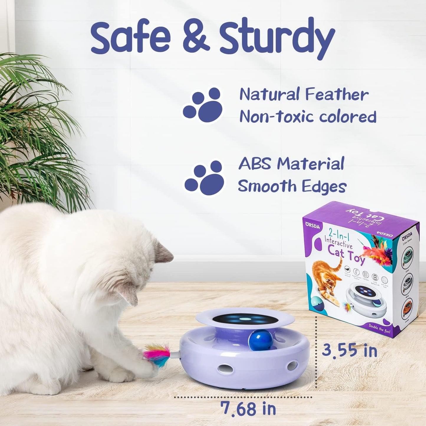 2-In-1 Interactive Cat Toy for Indoor Cats
