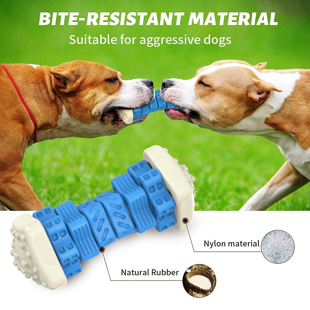 Interactive Dog Enrichment Toy for Aggressive Chewers - Blue