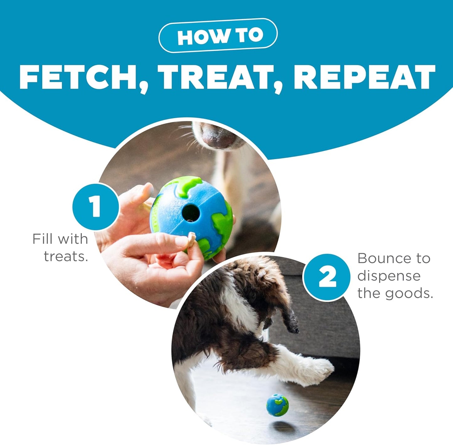 Tuff Planet Ball Treat-Dispensing Dog Toy, Medium