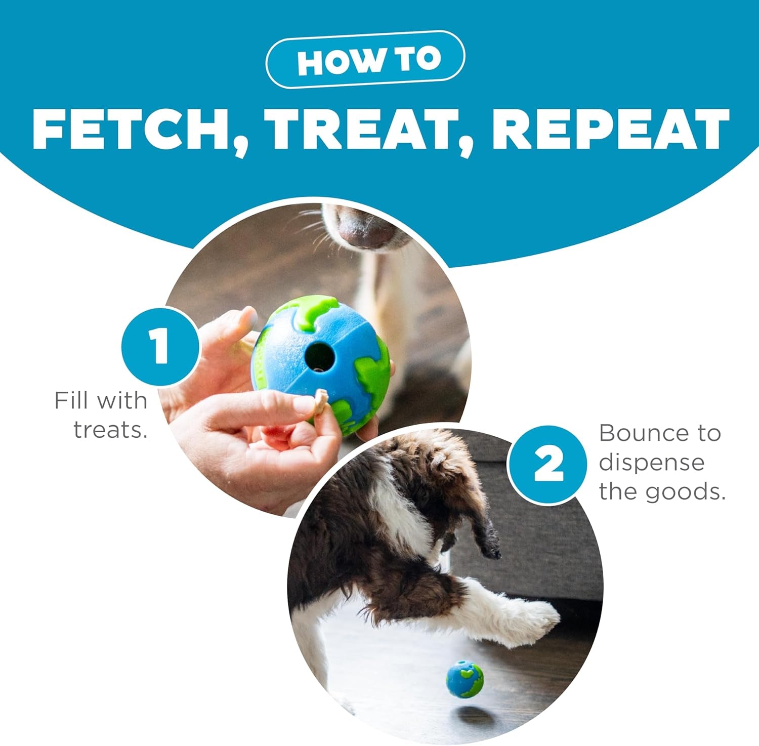 Tuff Planet Ball Treat-Dispensing Dog Toy, Medium