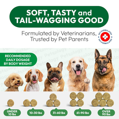 Dog Allergy Relief Chews 170 Treats Itch Relief for Dogs Omega 3 Fish Oil