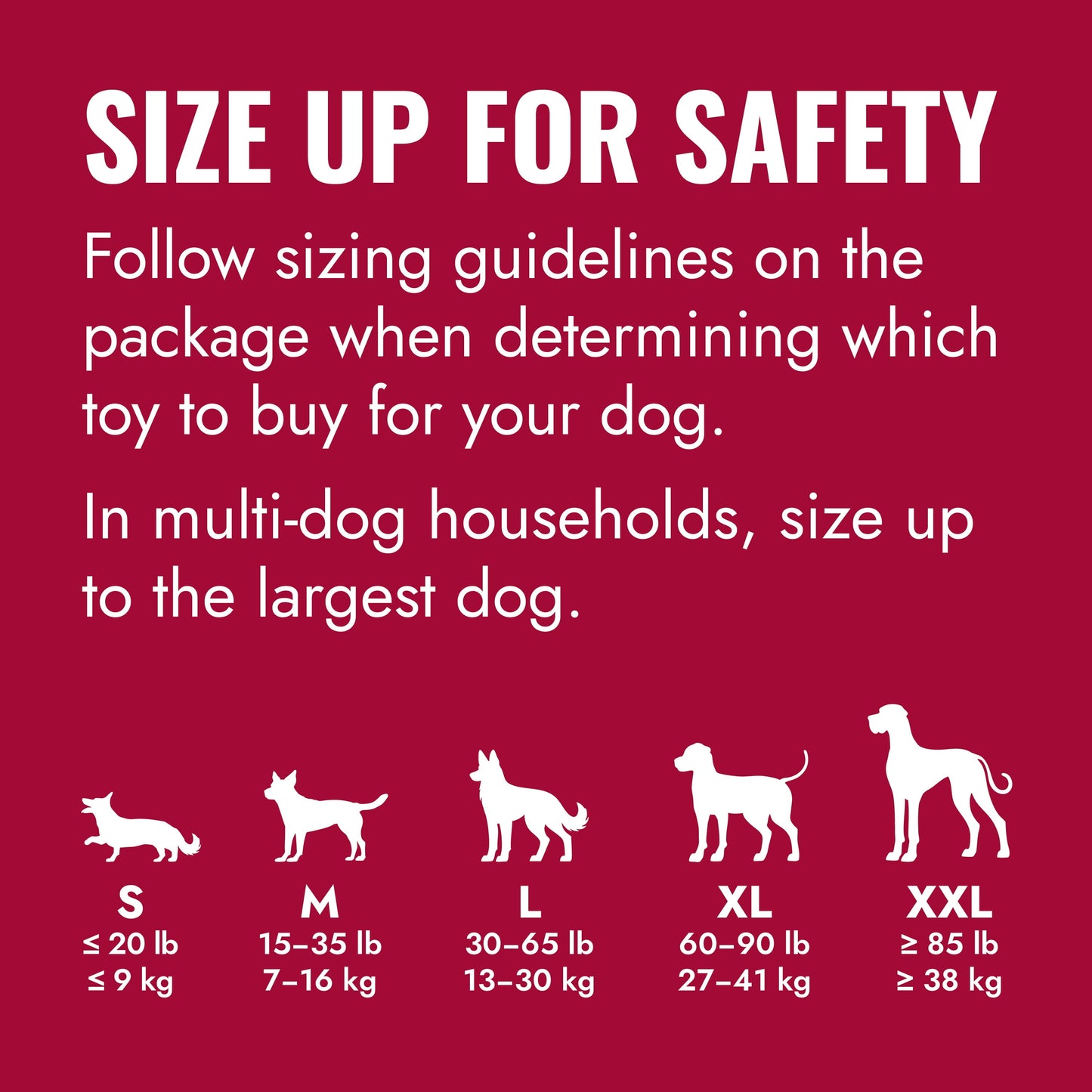 Classic Rubber Dog Toy for Average Chewers - Dogs between 15-35 Lbs