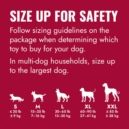 Classic Rubber Dog Toy for Average Chewers - Dogs between 15-35 Lbs
