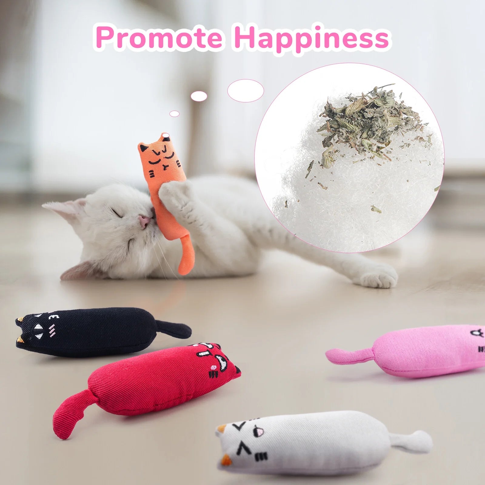 5PC Chew Toys with Catnip 