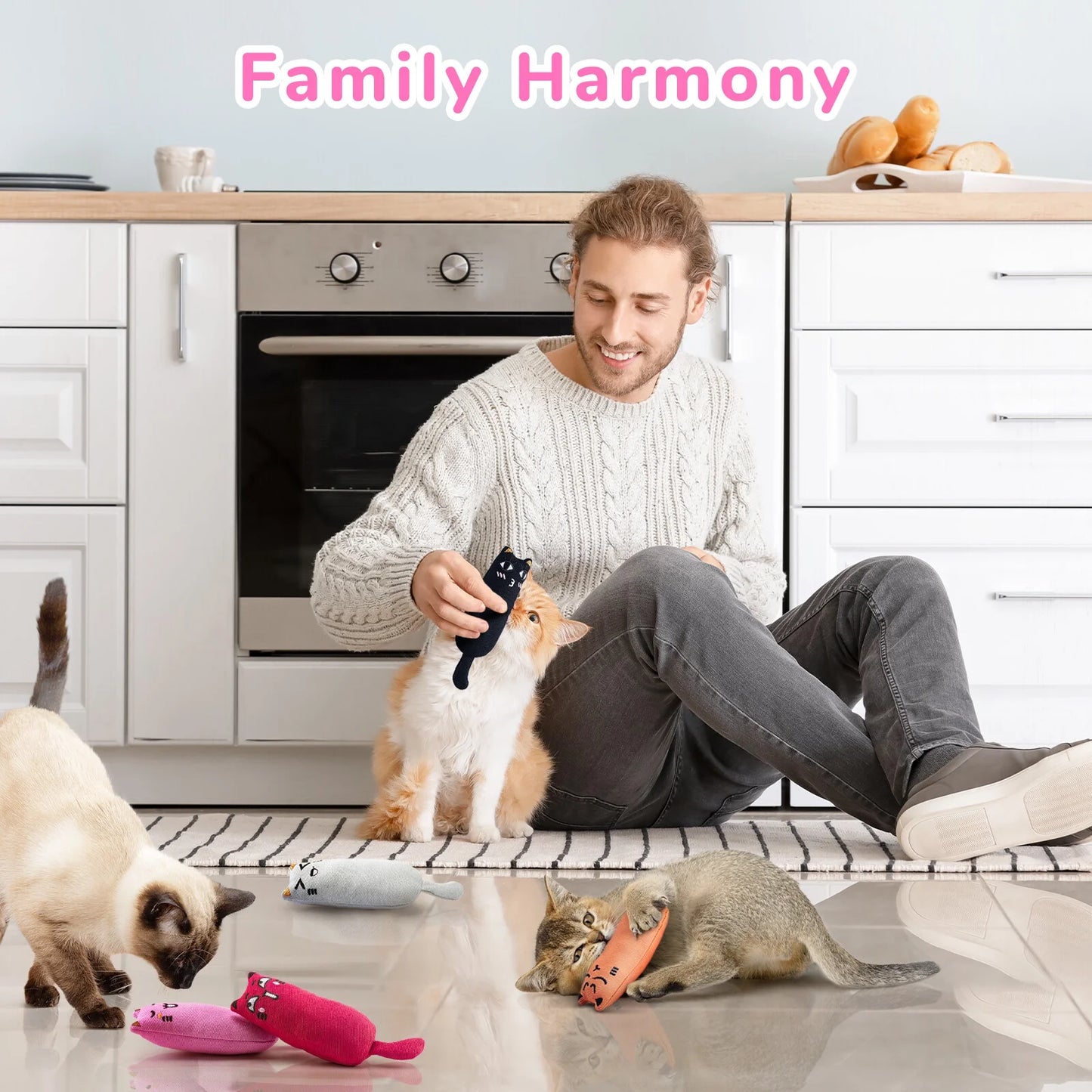 5PC Chew Toys with Catnip 