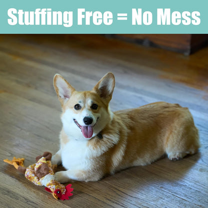 Skinneeez Chicken 13 Inch Stuffing-Free Plush Squeaky Dog Toy 
