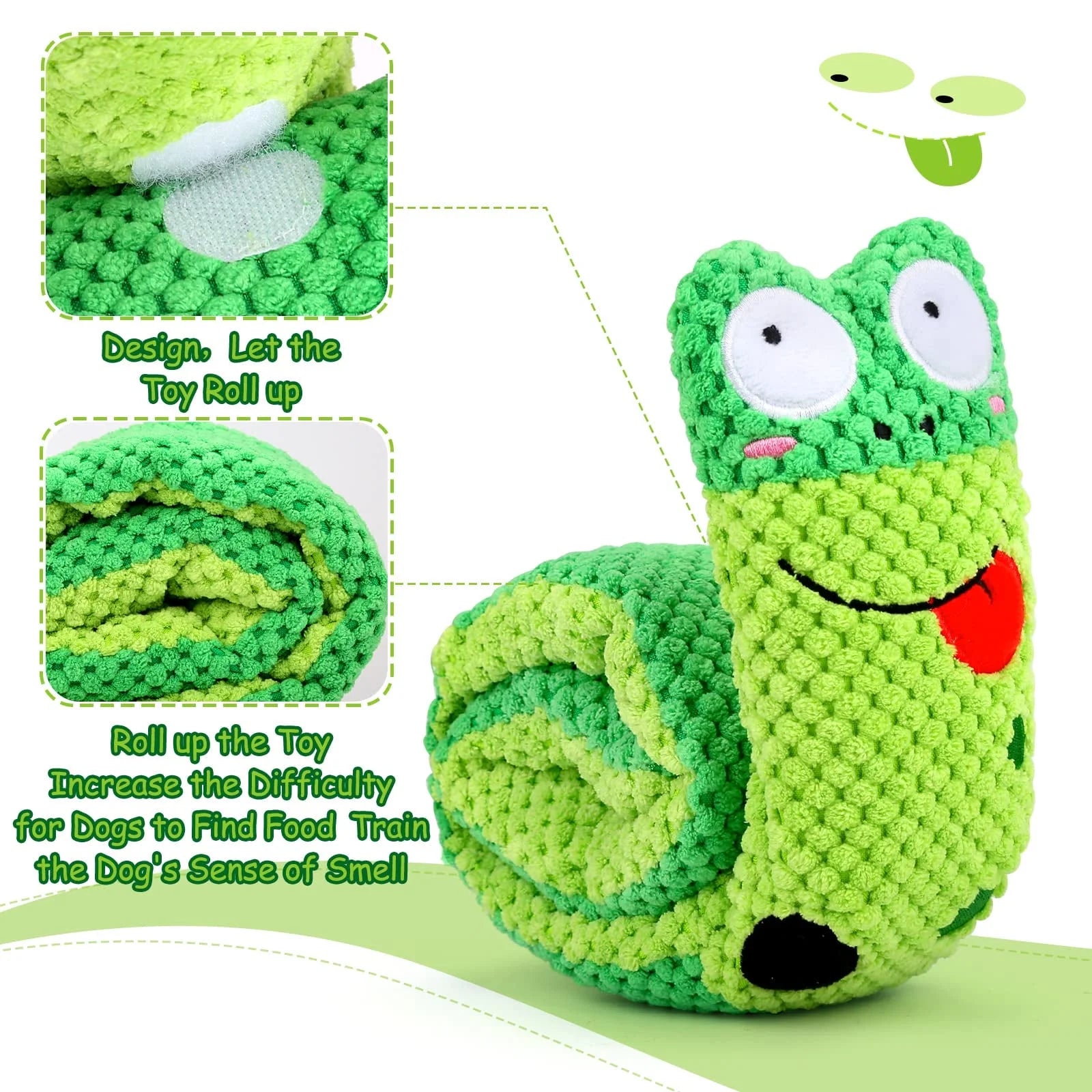 Squeaky Snail Dog Toy Suitable for Small Medium and Large Dogs